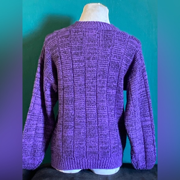 Sterling Harris vintage 80s knit sweater cable knit collar, cute and cozy knit.. - Picture 2 of 7